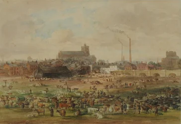 The Sands, Carlisle - A marhapiac, 1864 (wc papíron)
